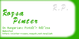 rozsa pinter business card